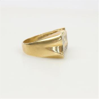 14kt Gold Diamond Cursive Name Ring