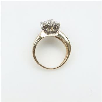 14kt Gold Diamond Double Shank Ring