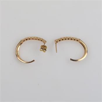 14kt Gold Diamond Droop Earrings