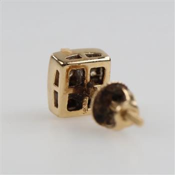 14kt Gold Diamond Earring