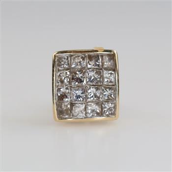 14kt Gold Diamond Earring