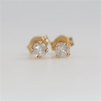 14kt Gold Diamond Earrings