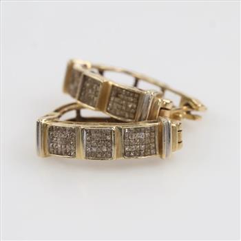 14kt Gold Diamond Earrings