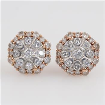14kt Gold Diamond Earrings