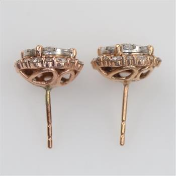 14kt Gold Diamond Earrings
