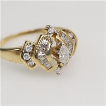 14kt Gold Diamond Engagement Ring
