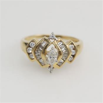 14kt Gold Diamond Engagement Ring
