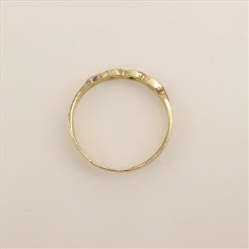 14kt Gold Diamond Engraved Band