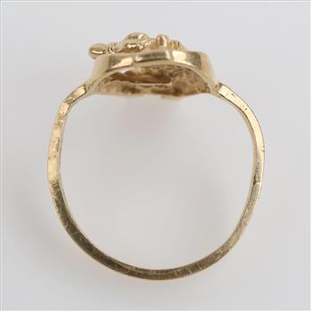 14kt Gold Diamond Equestrian Ring