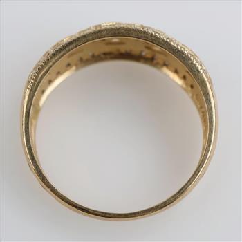 14kt Gold Diamond Filigree Band