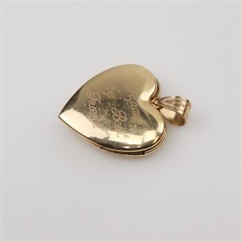 14kt Gold Diamond Heart Locket