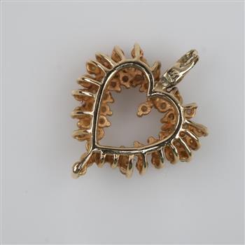 14kt Gold Diamond Heart Pendant