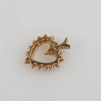 14kt Gold Diamond Heart Pendant