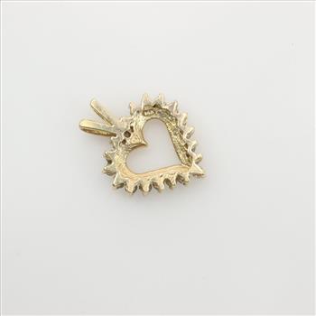 14kt Gold Diamond Heart Pendant