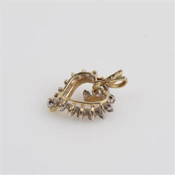 14kt Gold Diamond Heart Pendant