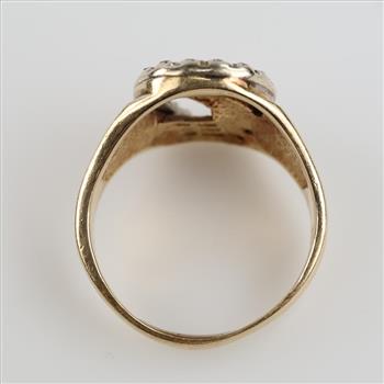 14kt Gold Diamond Horse Shoe Ring
