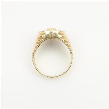 14kt Gold Diamond Horseshoe Ring