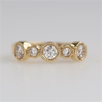 14kt Gold Diamond Huggie Hoop Earring