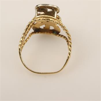 14kt Gold Diamond Letter Ring