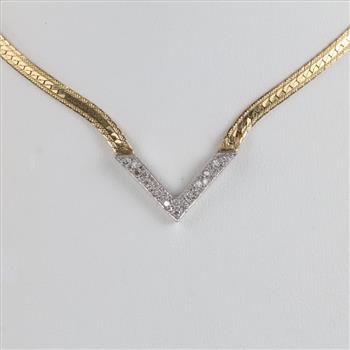 14kt Gold Diamond Necklace