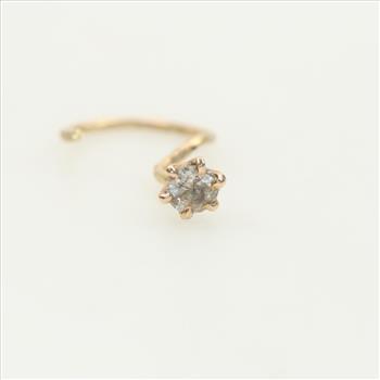 14kt Gold Diamond Nose Ring