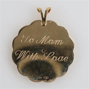 14kt Gold Diamond Pendant