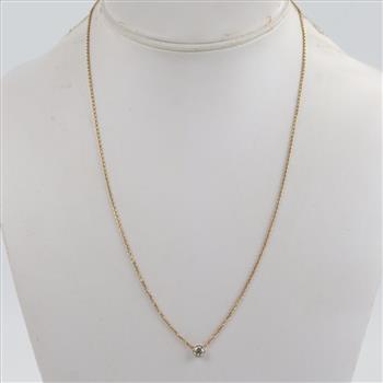 14kt Gold Diamond Pendant Necklace