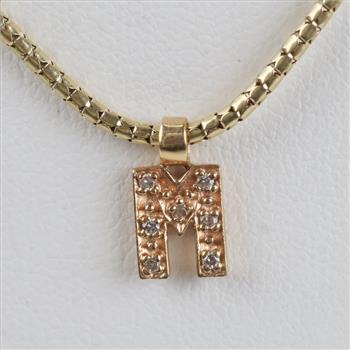 14kt Gold Diamond Pendant Necklace