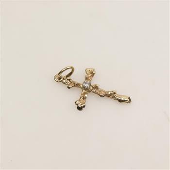 14kt Gold Diamond Religious Pendant