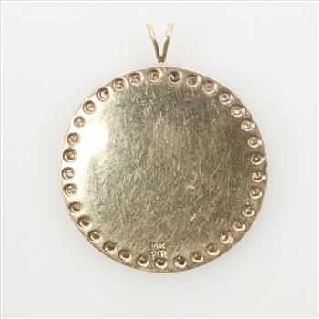 14kt Gold Diamond Religious Pendant