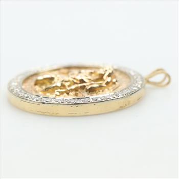 14kt Gold Diamond Religious Pendant