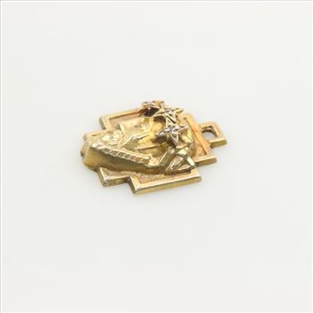 14kt Gold Diamond  Religious Pendant