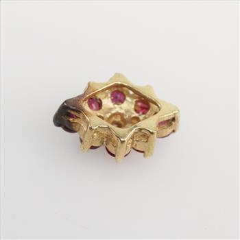 14kt Gold Diamond Ruby Pendant