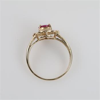 14kt Gold Diamond Ruby Ring