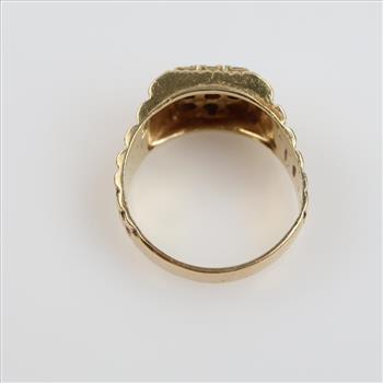 14kt Gold Diamond Signet Ring