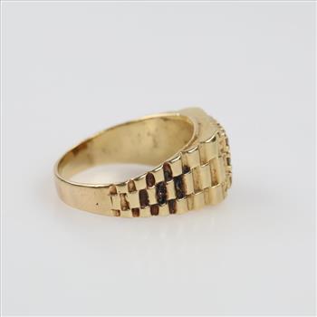 14kt Gold Diamond Signet Ring