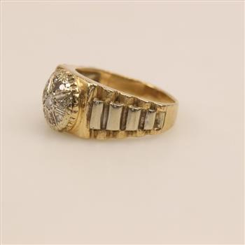 14kt Gold Diamond Signet Ring