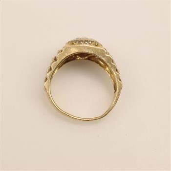 14kt Gold Diamond Signet Ring