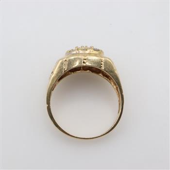 14kt Gold Diamond Signet Ring