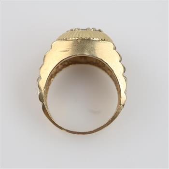 14kt Gold Diamond Signet Ring