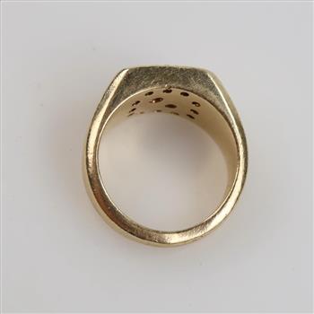 14kt Gold Diamond Signet Ring
