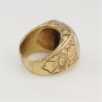 14kt Gold Diamond Signet Ring