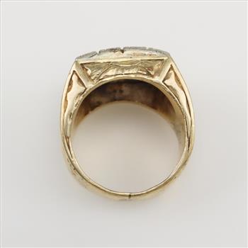14kt Gold Diamond Signet Ring