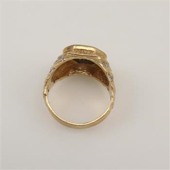 14kt Gold Diamond Signet Ring