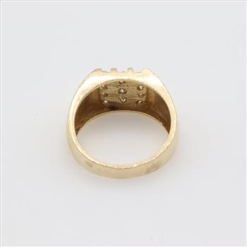 14kt Gold Diamond Signet Ring