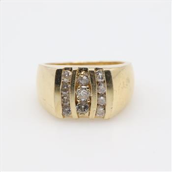 14kt Gold Diamond Signet Ring