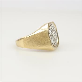 14kt Gold Diamond Signet Ring