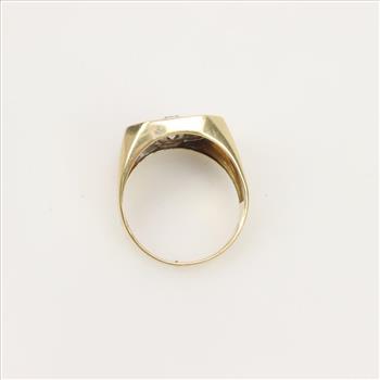 14kt Gold Diamond Signet Ring