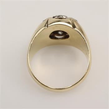 14kt Gold Diamond Signet Ring