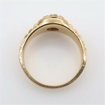 14kt Gold Diamond Signet Ring